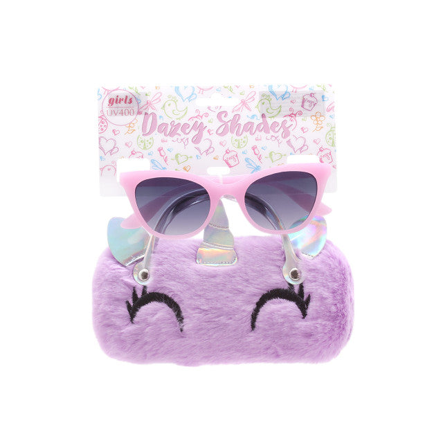 "FASHION FORWARD: NEW EDGE DST17A TWEEN GIRL SUNGLASSES WITH CAT CASE"