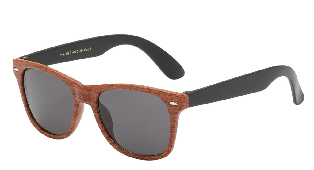 JUNIORS RETRO REWIND KG-WF01-WOOD KIDS SUNGLASSES: CHIC STYLE FOR YOUNG TRENDSETTERS