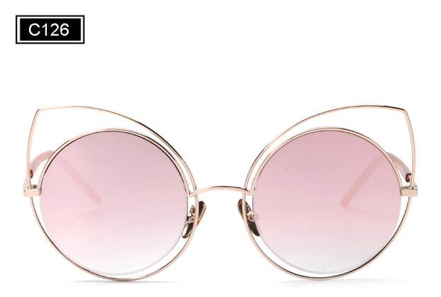Cat Eye Sunglasses Women Vintage Fashion Mirrored Sun Glasses