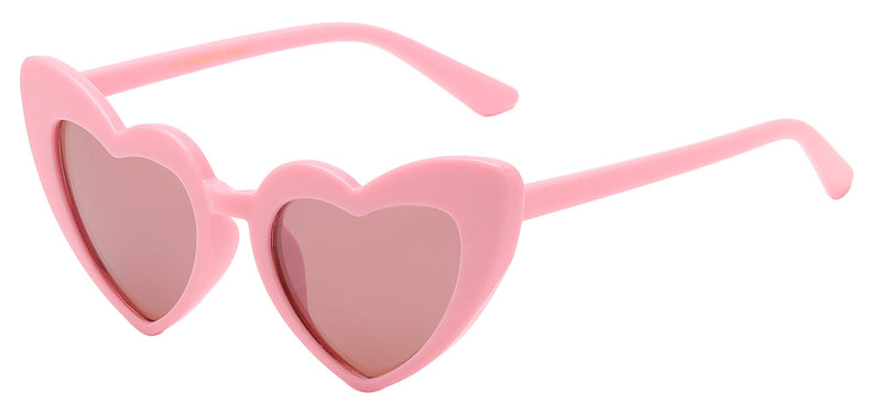 Juniors Romance KG-ROM90074: Darling Heart Shape Polymer Frame Girls Sunglasses - Stylish and Sweet Summer Eyewear