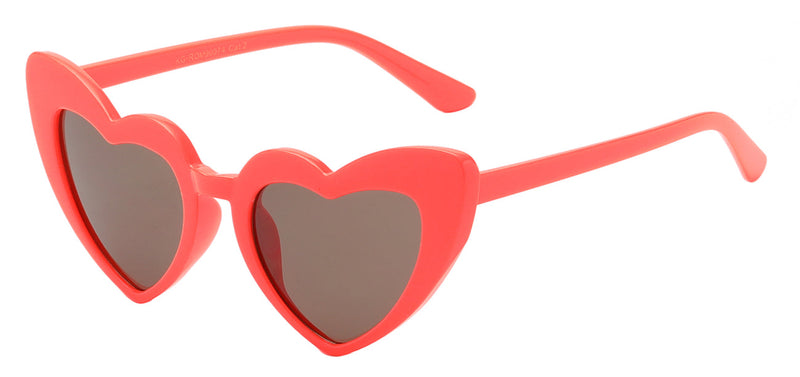 Juniors Romance KG-ROM90074: Darling Heart Shape Polymer Frame Girls Sunglasses - Stylish and Sweet Summer Eyewear