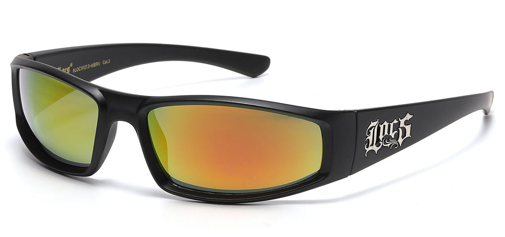 ocs 8LOC91213-MBRV Sportswrap Sunglasses – Polycarbonate Frame, Mirror Lenses, UV Protection