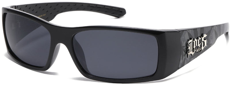 Locs 8LOC91225-MJ Wrap Sunglasses – Black Sportwrap with Cannabis Leaf Print