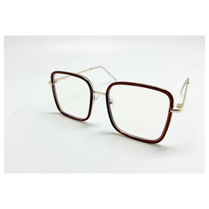 BIG SQUARE 59071BL METAL CLEAR GLASSES
