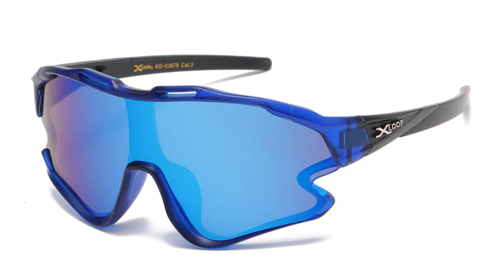 XLoop KG-X3678 Kids' Sport Wrap Sunglasses – Polarized HD Lenses for Young Athletes