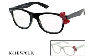 K61BW_CLR Clear Kid Glasses – Stylish Transparent Frame Eyewear for Children