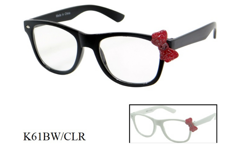 K61BW_CLR Clear Kid Glasses – Stylish Transparent Frame Eyewear for Children