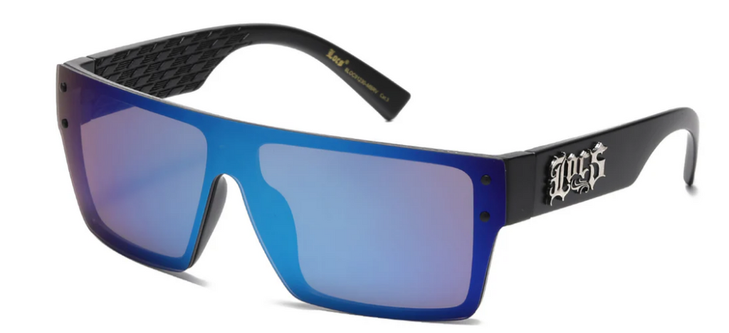 Locs 8LOC91230-MBRV Wrap Around Dark Sunglasses – Bold Unisex Biker Shades