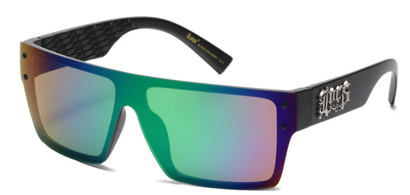 Locs 8LOC91230-MBRV Wrap Around Dark Sunglasses – Bold Unisex Biker Shades