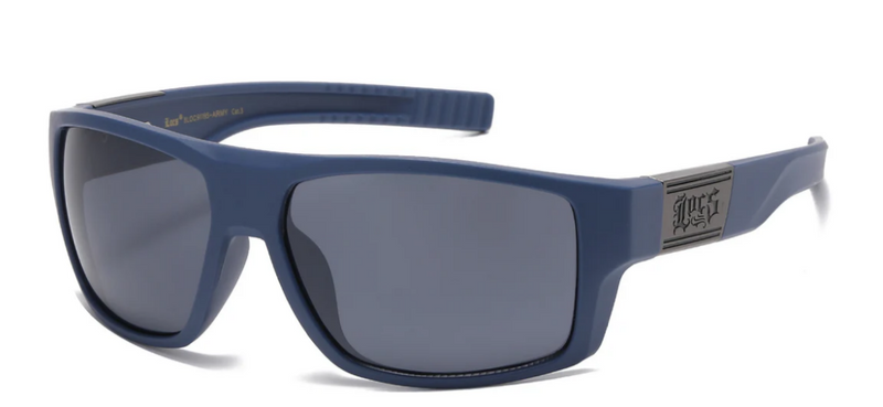 Locs 8LOC91195-ARMY Square Wrap Sunglasses – Military-Inspired Colors with Smoke Lenses