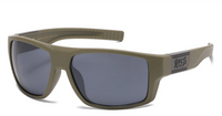 Locs 8LOC91195-ARMY Square Wrap Sunglasses – Military-Inspired Colors with Smoke Lenses