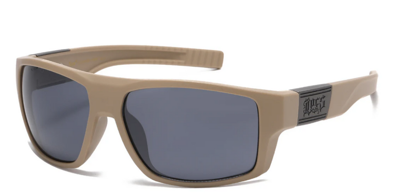 Locs 8LOC91195-ARMY Square Wrap Sunglasses – Military-Inspired Colors with Smoke Lenses