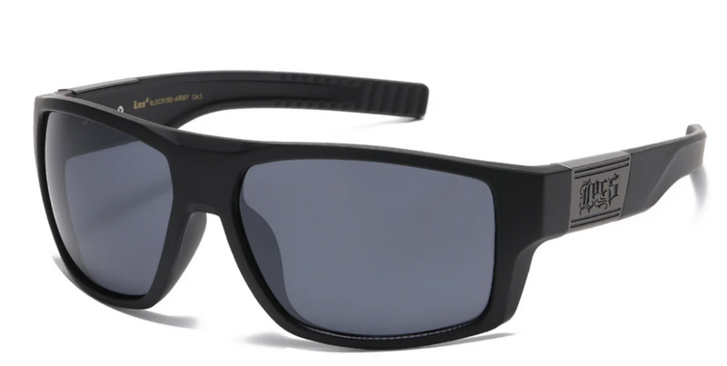 Locs 8LOC91195-ARMY Square Wrap Sunglasses – Military-Inspired Colors with Smoke Lenses