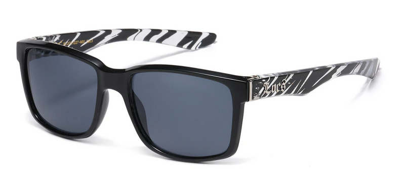 Locs 8LOC91227-MIX Square Wrap Sunglasses – Black Frame with Bold Color Accents