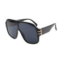 UNISEX CHIC: NEW EDGE EYEWEAR 96518 FASHION OVERSIZE SHIELD SUNGLASSES