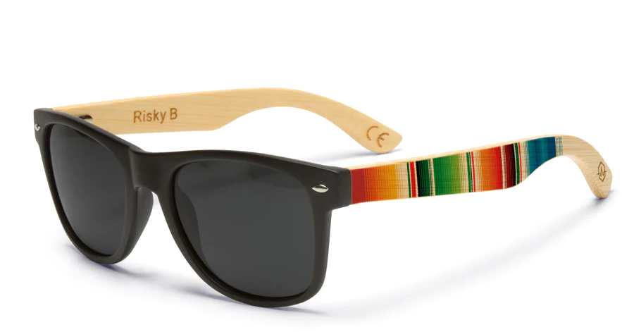 "LIMITED EDITION SARAPE BAMBOO SUNGLASSES: RISKY-B"