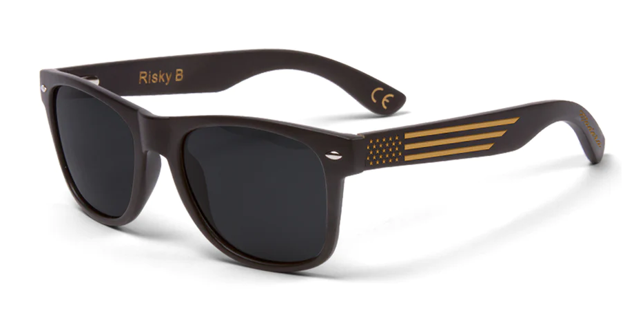 "USA FLAG BAMBOO POLARIZED SUNGLASSES"