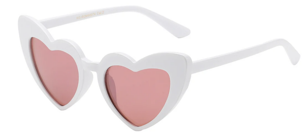 Darling Heart-Shaped Polymer Frame Sunglasses for Girls – Juniors Romance KG-ROM90074