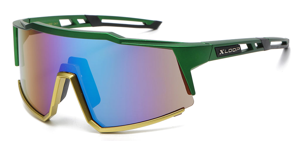 XLOOP 8X3652 SUNGLASSES: STYLISH SEMI-RIMLESS FRAMES WITH SECURE WRAP-AROUND DESIGN