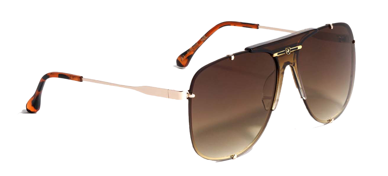 8KN 2016 KHAN RIMLESS SQUARE AVIATORS SUNGLASSES New Edge Eyewear