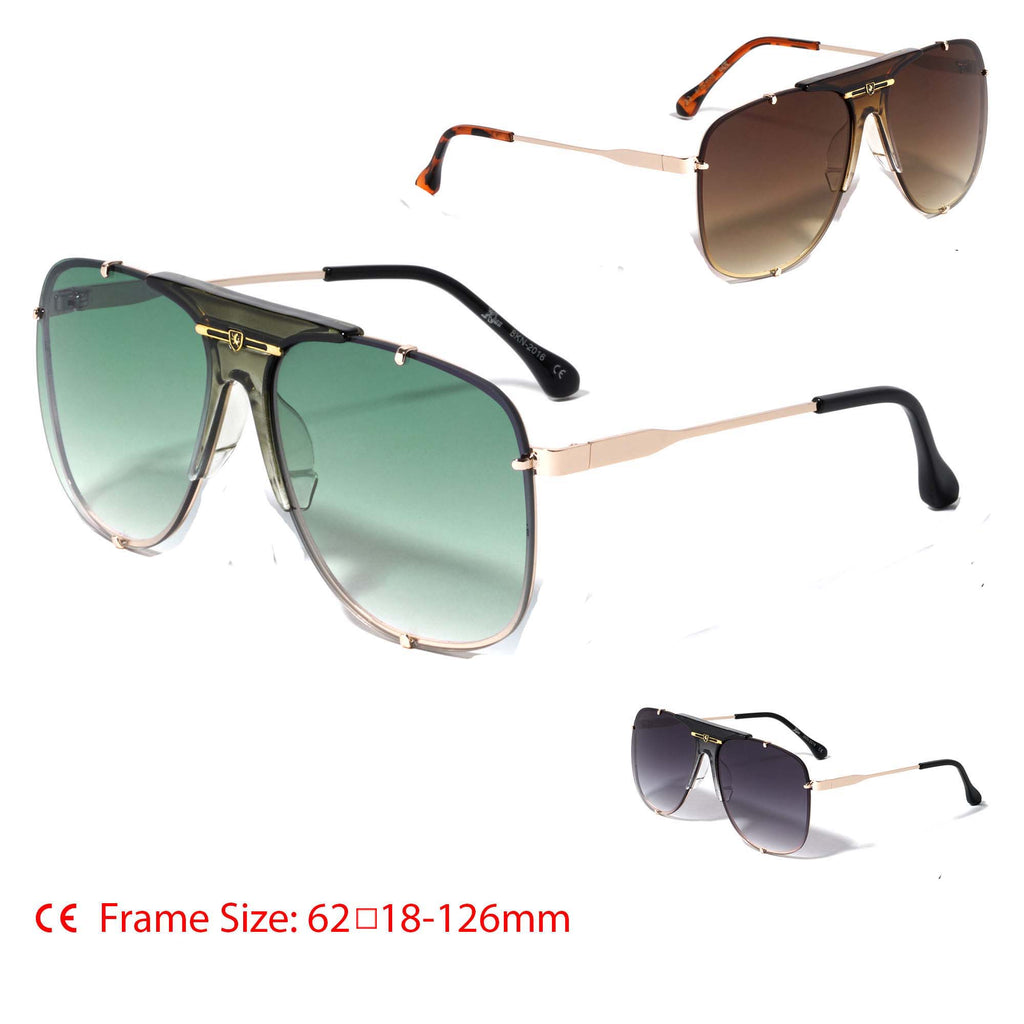 New Edge Eyewear Classic Rimless  One Piece Sunglasses