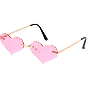 RIMLESS HEART SA796 METAL ASSORTS. COLORED SUNGLASSES