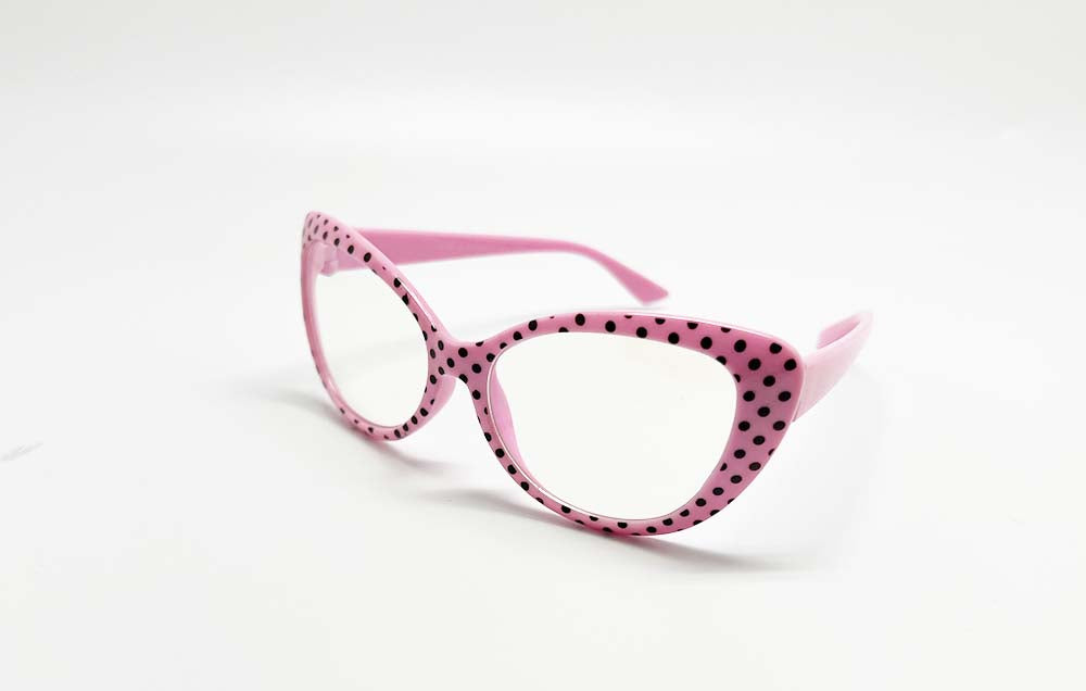 GIRLS POKER DOTS CLEAR GLASSES