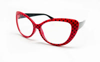 GIRLS POKER DOTS CLEAR GLASSES