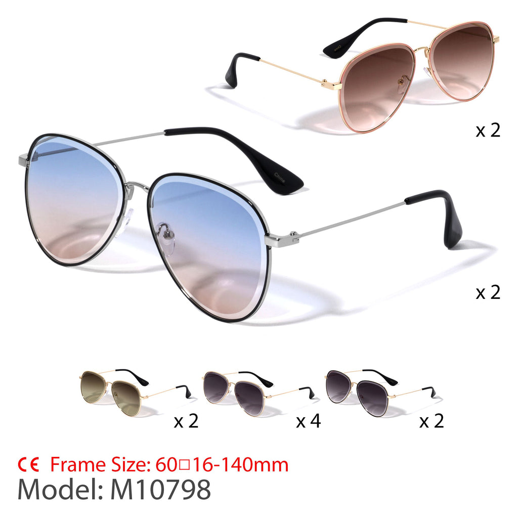 NEW EDGE M10798 AVIATOR FASHION WOMEN SUNGLASSES: TIMELESS ELEGANCE, MODERN STYLE
