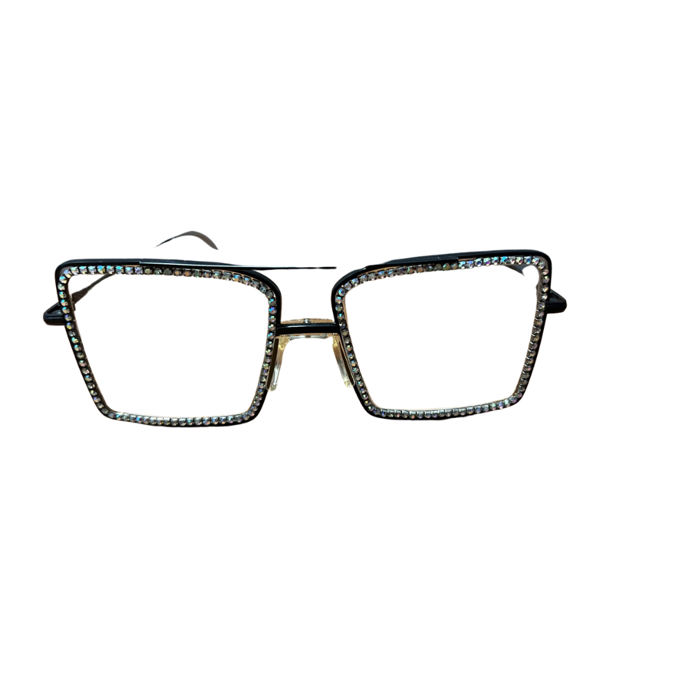 METAL 96311RS SQUARE  CLEAR GLASSES