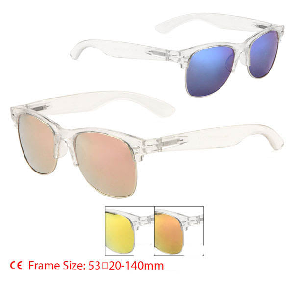 Combination Crystal Frame Color Mirror Sunglasses