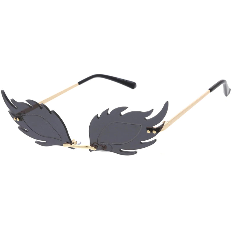 Flame Rimless Fun Sunglasses