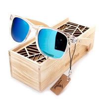 Clear Color Wood Bamboo Sunglasses Women's Bamboo Polarized Sunglasses