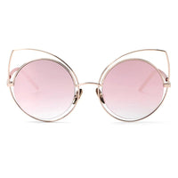Cat Eye Sunglasses Women Vintage Fashion Mirrored Sun Glasses