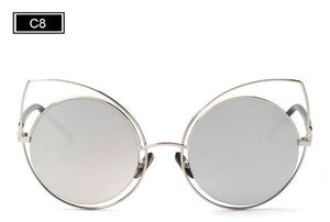 Cat Eye Sunglasses Women Vintage Fashion Mirrored Sun Glasses