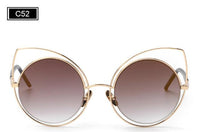 Cat Eye Sunglasses Women Vintage Fashion Mirrored Sun Glasses