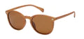 AMERICAN CLASSIC POLARIZED PZ-712038 CLASSY RETRO KEYHOLE ROUND WOOD GRAIN FRAME UNISEX SUNGLASSES